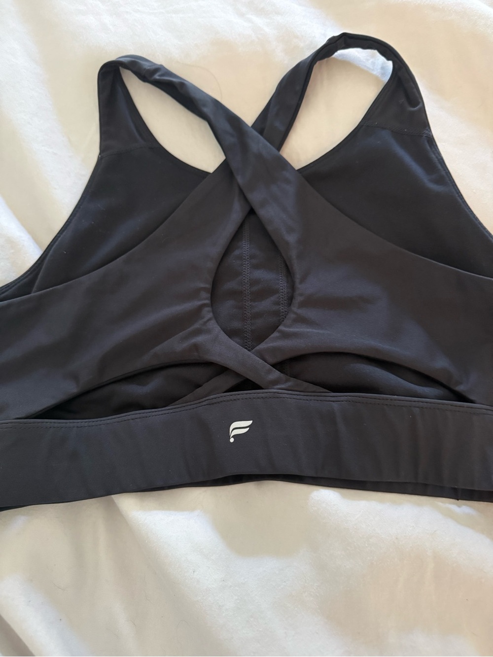 Fabletics Black Cross-Back Sports Bra
